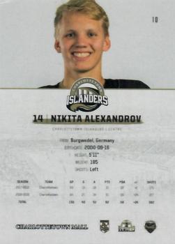 2019-20 Charlottetown Islanders (QMJHL) #10 Nikita Alexandrov Back