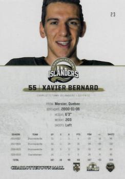 2019-20 Charlottetown Islanders (QMJHL) #23 Xavier Bernard Back