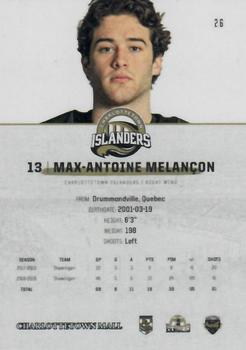2019-20 Charlottetown Islanders (QMJHL) #26 Max-Antoine Melancon Back