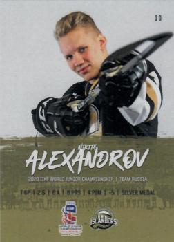 2019-20 Charlottetown Islanders (QMJHL) #30 Nikita Alexandrov Back