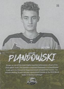 2019-20 Charlottetown Islanders (QMJHL) #35 Oscar Plandowski Back