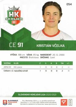 2020-21 SportZoo Slovenská Hokejová Liga #054 Kristian Vcelka Back