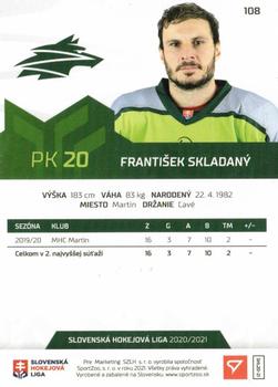 2020-21 SportZoo Slovenská Hokejová Liga #108 Frantisek Skladany Back