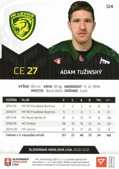 2020-21 SportZoo Slovenská Hokejová Liga #124 Adam Tuzinsky Back