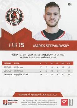 2020-21 SportZoo Slovenská Hokejová Liga #151 Marek Stepanovsky Back