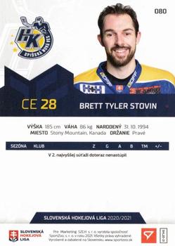 2020-21 SportZoo Slovenská Hokejová Liga - Limited Edition #080 Brett Stovin Back