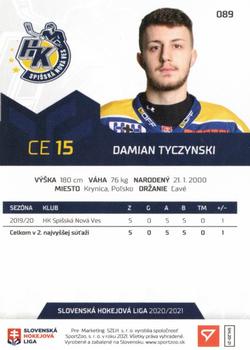 2020-21 SportZoo Slovenská Hokejová Liga - Limited Edition #089 Damian Tyczynski Back