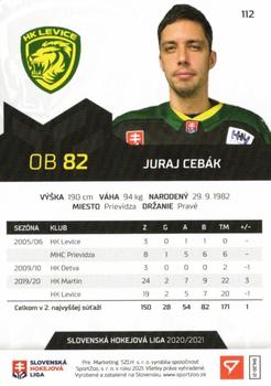 2020-21 SportZoo Slovenská Hokejová Liga - Limited Edition #112 Juraj Cebak Back