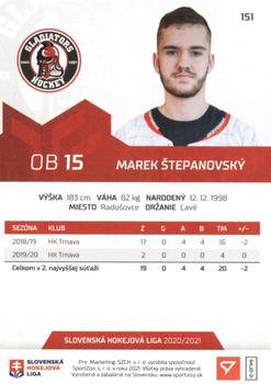 2020-21 SportZoo Slovenská Hokejová Liga - Limited Edition #151 Marek Stepanovsky Back