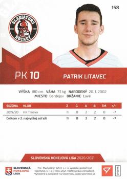 2020-21 SportZoo Slovenská Hokejová Liga - Limited Edition #158 Patrik Litavec Back