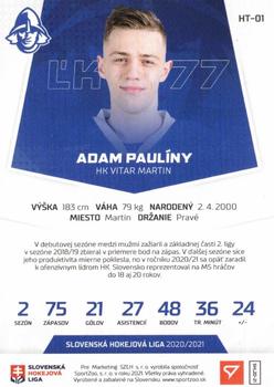 2020-21 SportZoo Slovenská Hokejová Liga - Hidden Talents #HT-01 Adam Pauliny Back