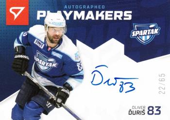 2020-21 SportZoo Slovenská Hokejová Liga - Autographed Playmakers #AP-14 Oliver Duris Front
