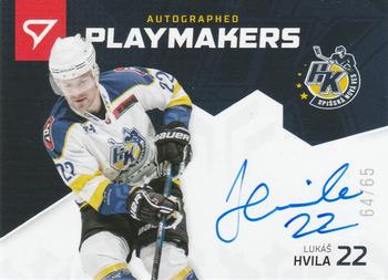 2020-21 SportZoo Slovenská Hokejová Liga - Autographed Playmakers #AP-17 Lukas Hvila Front