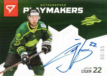 2020-21 SportZoo Slovenská Hokejová Liga - Autographed Playmakers #AP-20 Jakub Ciger Front