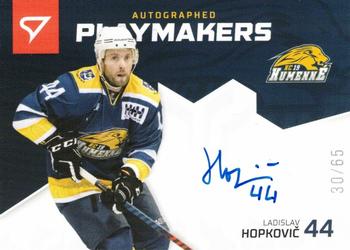 2020-21 SportZoo Slovenská Hokejová Liga - Autographed Playmakers #AP-35 Ladislav Hopkovic Front