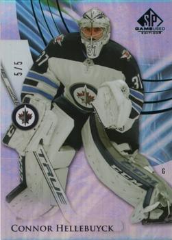 2020-21 SP Game Used - Purple Burst #77 Connor Hellebuyck Front