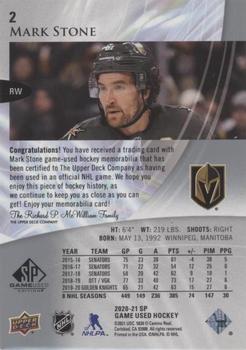 2020-21 Upper Deck SP Game Used - [Base] - Silver Jersey #131