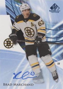 2020-21 SP Game Used - Blue Autographs #60 Brad Marchand Front
