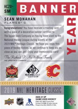 2020-21 SP Game Used - 2019 NHL Heritage Classic Banner Year Relics #HC20-SM Sean Monahan Back