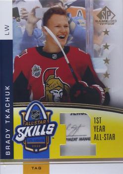 2020-21 SP Game Used - 2020 NHL All-Star Skills Fabrics 1st Year Tag #AS1-BT Brady Tkachuk Front