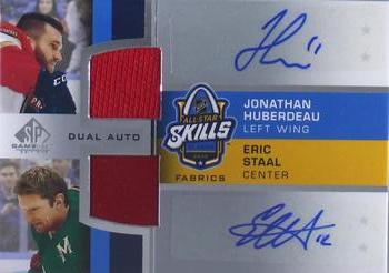 2020-21 SP Game Used - 2020 NHL All-Star Skills Fabrics Dual Auto #ASDA-SH Jonathan Huberdeau / Eric Staal Front