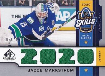 2020-21 SP Game Used - 2020 NHL All-Star Skills Relic Blends #ASB-JM Jacob Markstrom Front