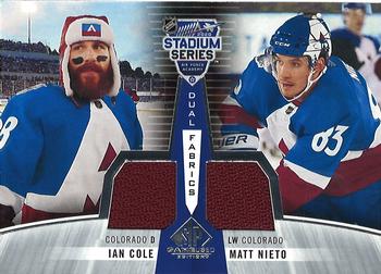 2020-21 SP Game Used - 2020 NHL Stadium Series Fabrics Dual #SSDF-CN Ian Cole / Matt Nieto Front