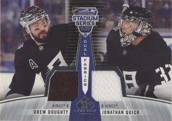 2020-21 SP Game Used - 2020 NHL Stadium Series Fabrics Dual #SSDF-DQ Drew Doughty / Jonathan Quick Front