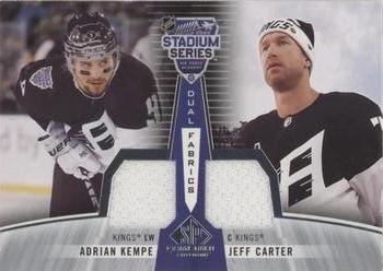 2020-21 SP Game Used - 2020 NHL Stadium Series Fabrics Dual #SSDF-KC Adrian Kempe / Jeff Carter Front