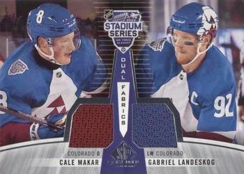 2020-21 SP Game Used - 2020 NHL Stadium Series Fabrics Dual #SSDF-ML Cale Makar / Gabriel Landeskog Front