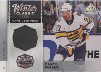 2020-21 SP Game Used - 2020 NHL Winter Classic Game Used Pucks #WCP-DF Dante Fabbro Front