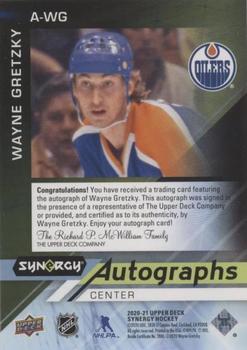 2020-21 Upper Deck Synergy - Autographs Black #A-WG Wayne Gretzky Back