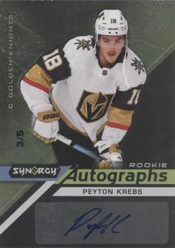 2020-21 Upper Deck Synergy - Autographs Rookies Black #AR-PK Peyton Krebs Front