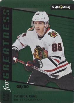 2020-21 Upper Deck Synergy - Cast for Greatness Green #CG-4 Patrick Kane Front