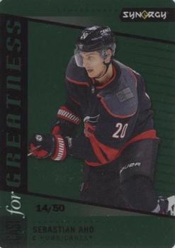2020-21 Upper Deck Synergy - Cast for Greatness Green #CG-14 Sebastian Aho Front