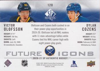 2020-21 SP Authentic #120 Victor Olofsson / Dylan Cozens Back