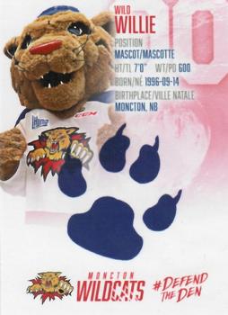 2020-21 Moncton Wildcats (QMJHL) #1 Wild Willie Back