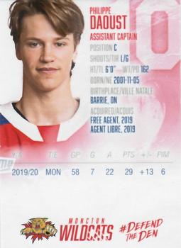 2020-21 Moncton Wildcats (QMJHL) #19 Philippe Daoust Back