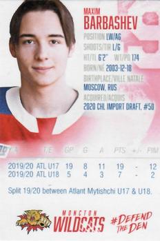2020-21 Moncton Wildcats (QMJHL) Update  #4 Maxim Barbashev Back