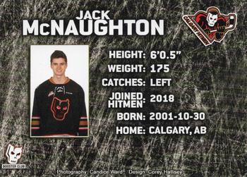 2018-19 Calgary Hitmen (WHL) Booster Club #NNO Jack McNaughton Back