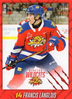 2019-20 Moncton Wildcats (QMJHL) #NNO Francis Langlois Front