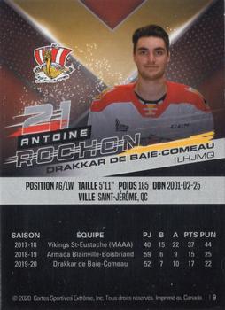 2020-21 Extreme Baie-Comeau Drakkar (QMJHL) #9 Antoine Rochon Back