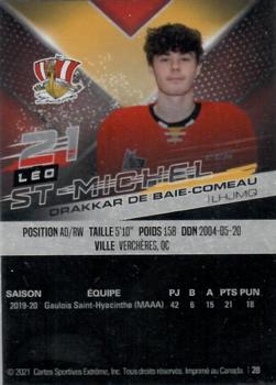 2020-21 Extreme Baie-Comeau Drakkar (QMJHL) #28 Leo St-Michel Back