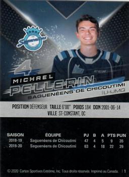 2020-21 Extreme Chicoutimi Sagueneens (QMJHL) #1 Michael Pellerin Back