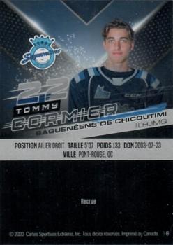 2020-21 Extreme Chicoutimi Sagueneens (QMJHL) #6 Tommy Cormier Back