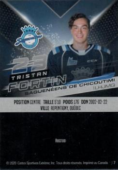 2020-21 Extreme Chicoutimi Sagueneens (QMJHL) #7 Tristan Fortin Back
