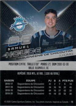 2020-21 Extreme Chicoutimi Sagueneens (QMJHL) #18 Samuel Houde Back