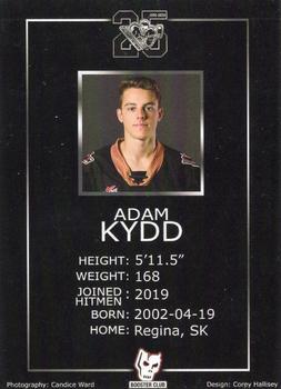 2019-20 Calgary Hitmen (WHL) Booster Club #NNO Adam Kydd Back