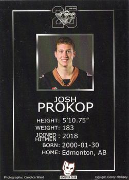 2019-20 Calgary Hitmen (WHL) Booster Club #NNO Josh Prokop Back