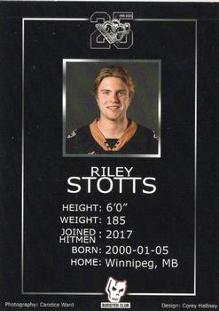 2019-20 Calgary Hitmen (WHL) Booster Club #NNO Riley Stotts Back
